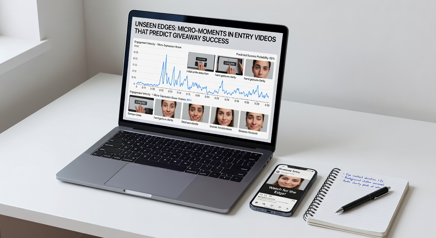 Heatmap visualization of viewer attention in entry videos, with red hotspots on micro-moments like smiles and gestures that drive engagement