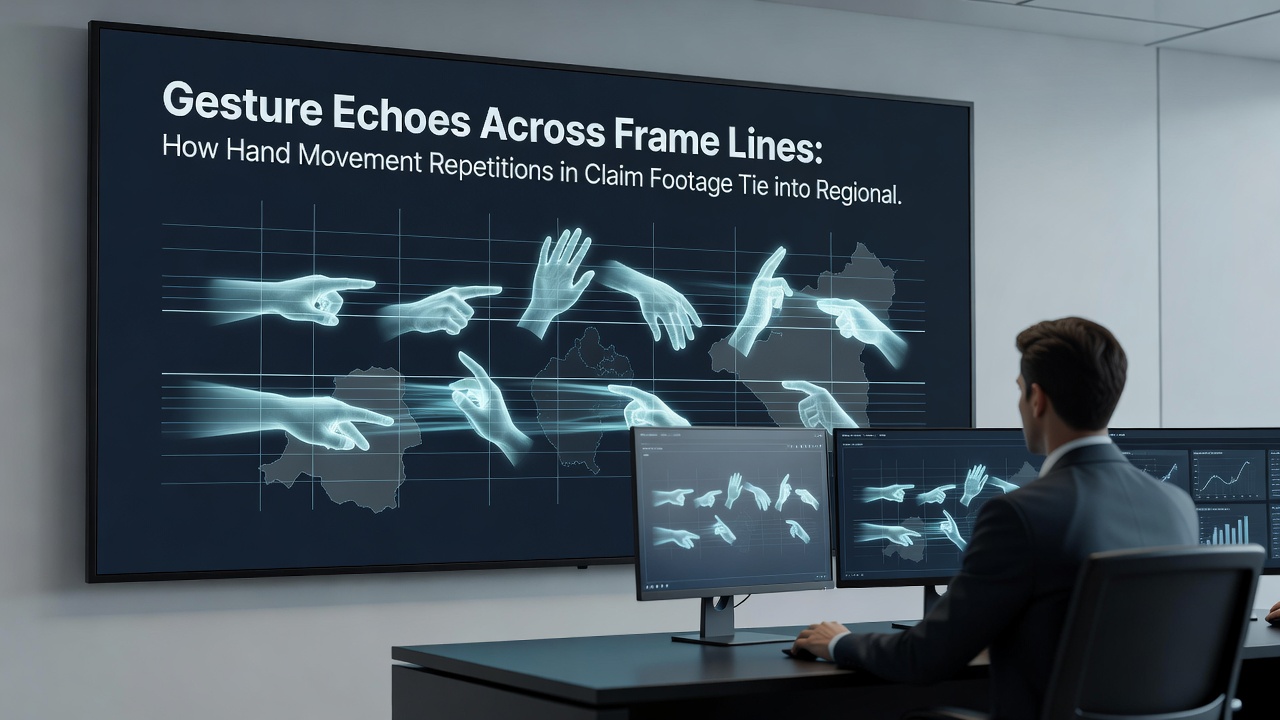 Regional participation data charts overlaid with gesture repetition metrics from claim videos collected in early 2026