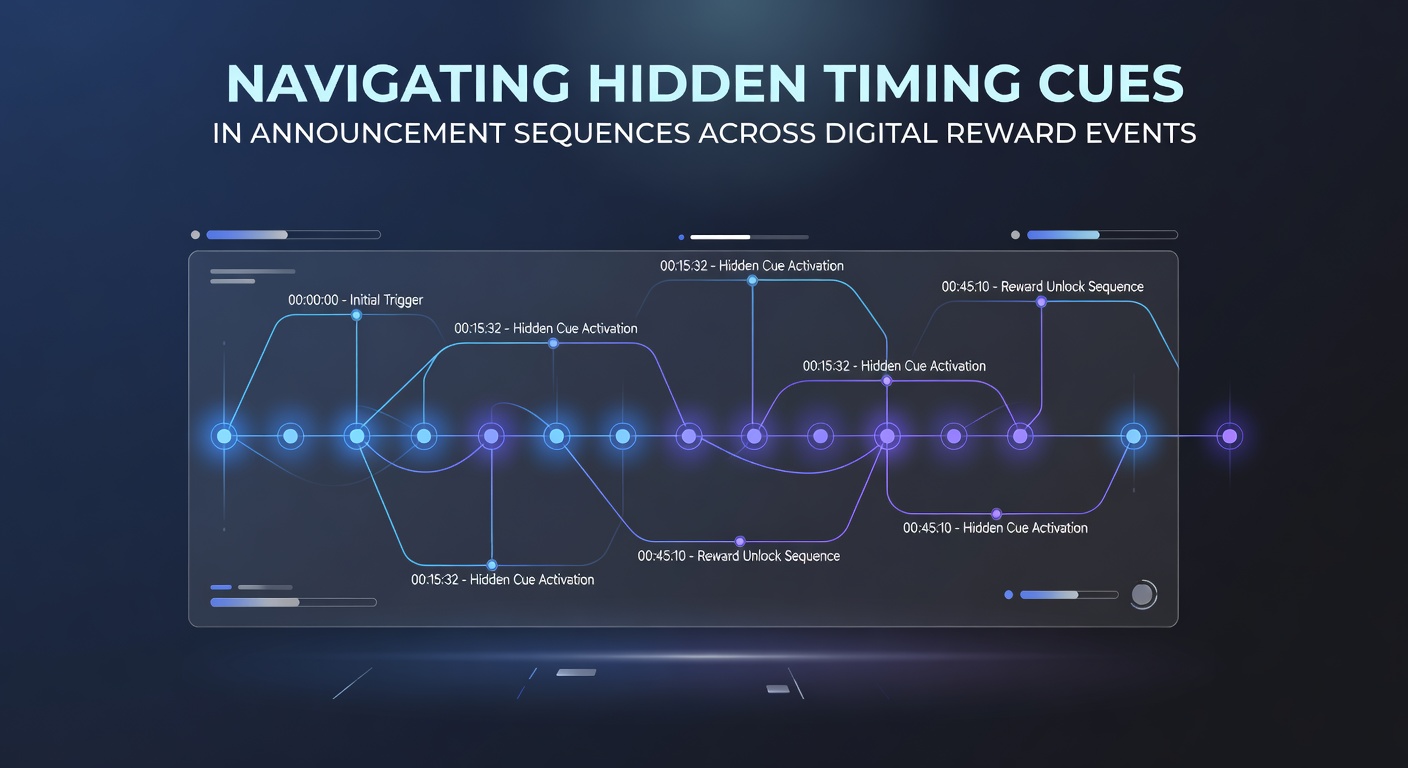 Visual breakdown of timing intervals in digital reward announcement sequences showing pattern clusters and delays