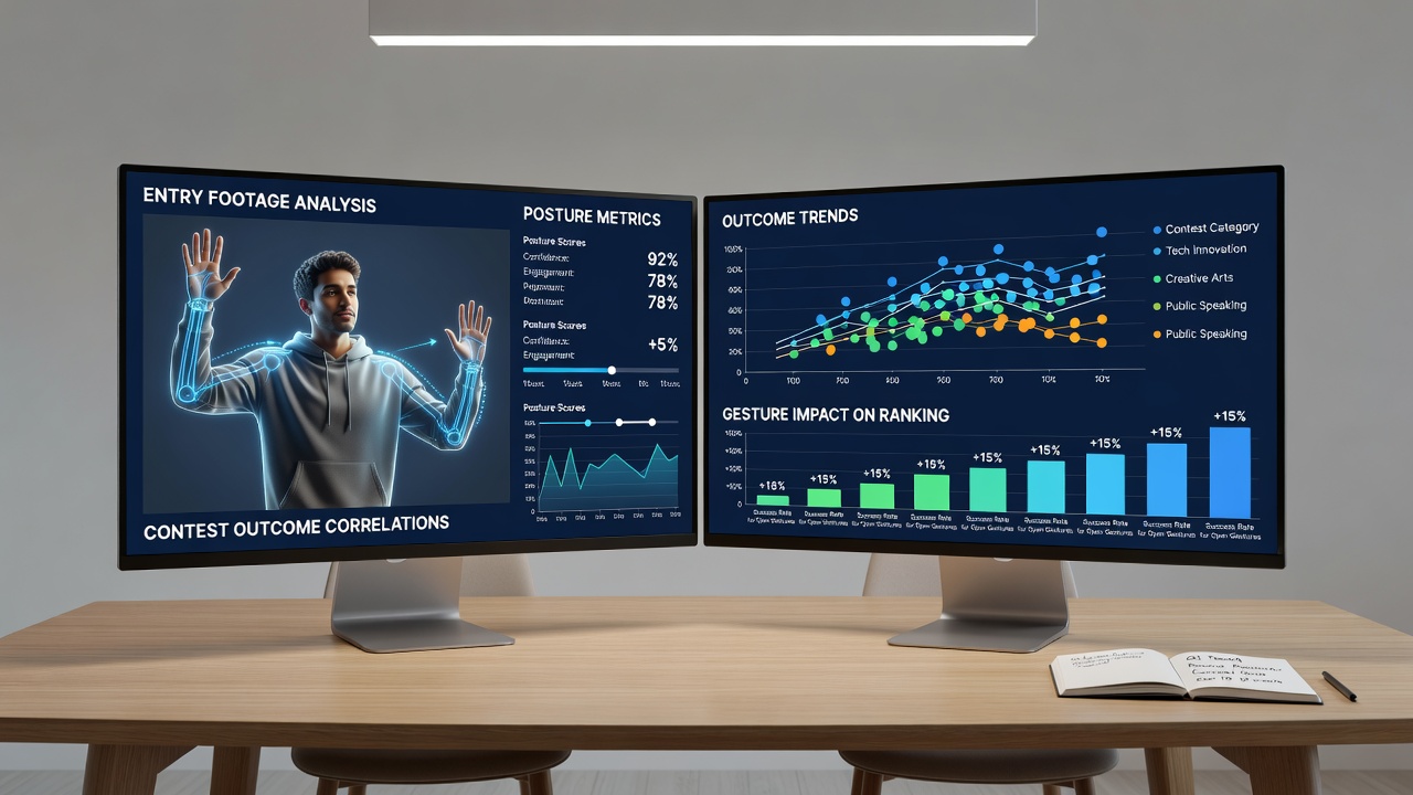 Detailed breakdown of gesture frequency charts used in contest outcome studies