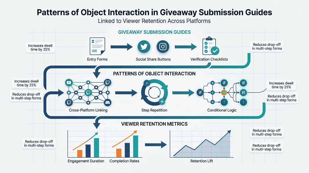 Comparative chart showing retention metrics tied to object interaction frequency in submission videos on different platforms
