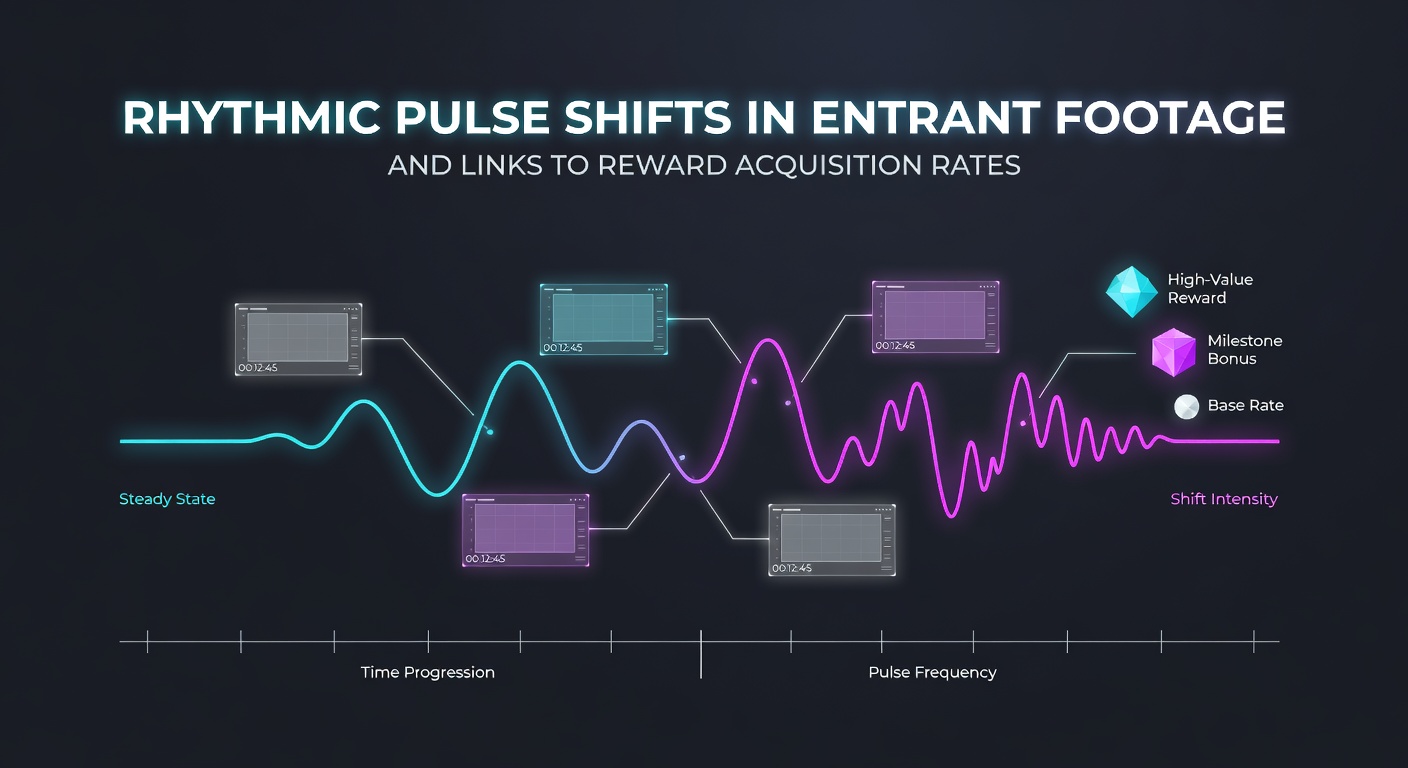 Analysis of rhythmic pulse patterns in sweepstakes entry videos showing tempo variations and viewer engagement metrics
